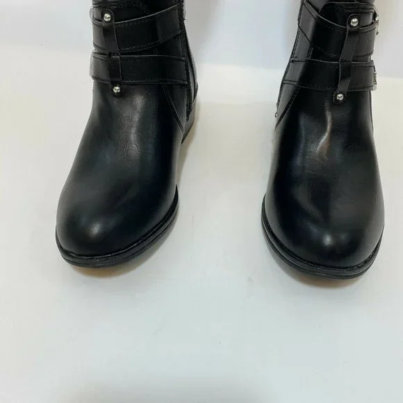 Arizona Women's Denver Block Heel Riding Boots Black/Brown sz 6/6.5/7/7.5/8/11 - Picture 6 of 7